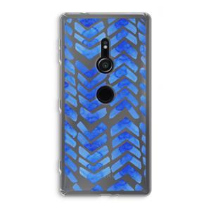 CaseCompany Blauwe pijlen: Sony Xperia XZ2 Transparant Hoesje