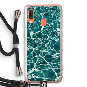 CaseCompany Weerkaatsing water: Samsung Galaxy A20e Transparant Hoesje met koord