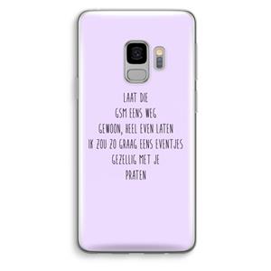 CaseCompany GSM: Samsung Galaxy S9 Transparant Hoesje