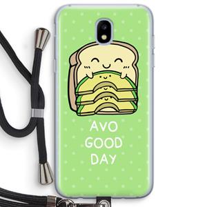 CaseCompany Avo Good Day: Samsung Galaxy J5 (2017) Transparant Hoesje met koord