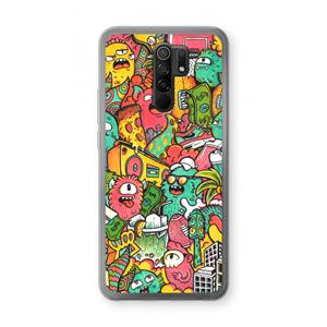 CaseCompany Vexx City: Xiaomi Redmi 9 Transparant Hoesje