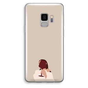 CaseCompany I drink wine: Samsung Galaxy S9 Transparant Hoesje