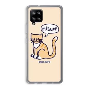 CaseCompany Miauw: Samsung Galaxy A42 5G Transparant Hoesje