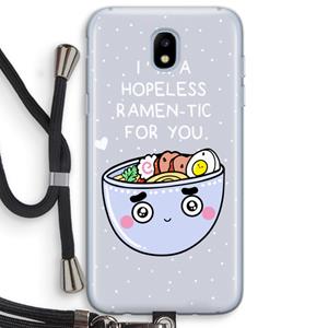 CaseCompany I'm A Hopeless Ramen-Tic For You: Samsung Galaxy J5 (2017) Transparant Hoesje met koord