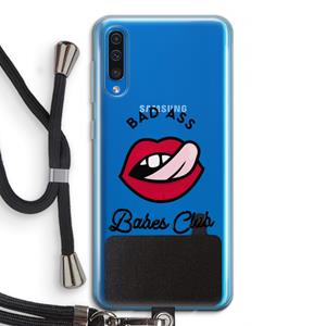 CaseCompany Badass Babes Club: Samsung Galaxy A50 Transparant Hoesje met koord