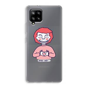 CaseCompany Hartje: Samsung Galaxy A42 5G Transparant Hoesje