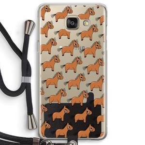 CaseCompany Pony: Samsung Galaxy A5 (2016) Transparant Hoesje met koord