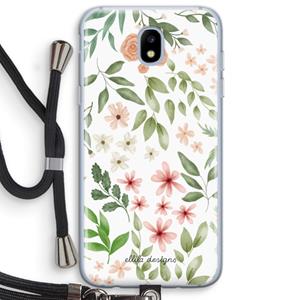 CaseCompany Botanical sweet flower heaven: Samsung Galaxy J5 (2017) Transparant Hoesje met koord