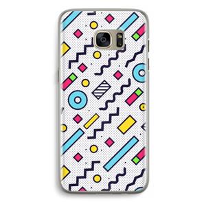 CaseCompany 8-bit N°8: Samsung Galaxy S7 Edge Transparant Hoesje