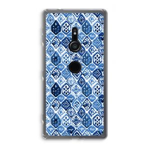 CaseCompany Blauw motief: Sony Xperia XZ2 Transparant Hoesje