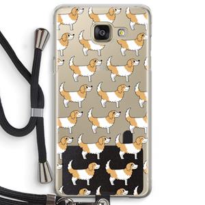 CaseCompany Doggy: Samsung Galaxy A5 (2016) Transparant Hoesje met koord