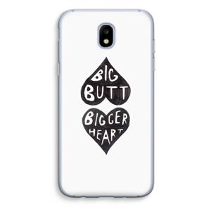 CaseCompany Big butt bigger heart: Samsung Galaxy J5 (2017) Transparant Hoesje