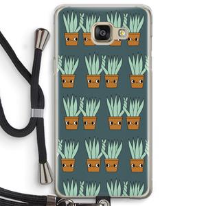 CaseCompany Sansevieria: Samsung Galaxy A5 (2016) Transparant Hoesje met koord