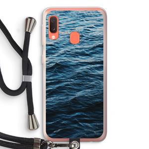 CaseCompany Oceaan: Samsung Galaxy A20e Transparant Hoesje met koord