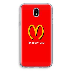 CaseCompany I'm lovin' you: Samsung Galaxy J5 (2017) Transparant Hoesje