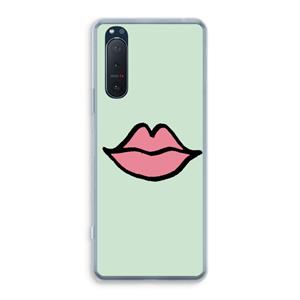 CaseCompany Kusje: Sony Xperia 5 II Transparant Hoesje