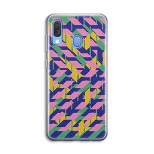 CaseCompany Skew Blush 1: Samsung Galaxy A40 Transparant Hoesje