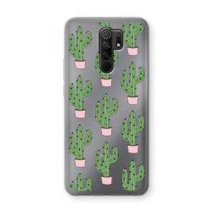 CaseCompany Cactus Lover: Xiaomi Redmi 9 Transparant Hoesje