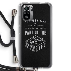 CaseCompany Life: Xiaomi Redmi Note 10S Transparant Hoesje met koord