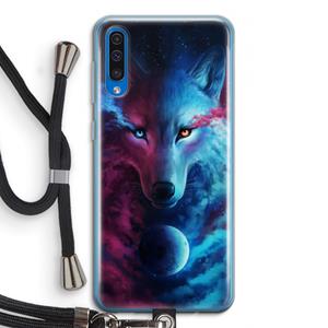 CaseCompany Where Light And Dark Meet: Samsung Galaxy A50 Transparant Hoesje met koord