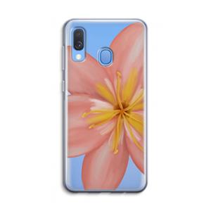 CaseCompany Pink Ellila Flower: Samsung Galaxy A40 Transparant Hoesje