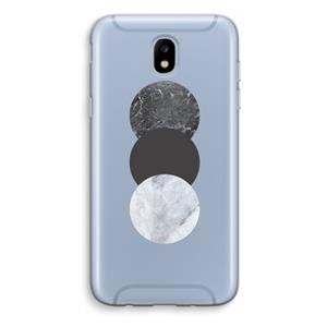 CaseCompany Marmeren cirkels: Samsung Galaxy J5 (2017) Transparant Hoesje