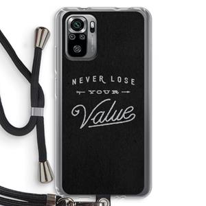 CaseCompany Never lose your value: Xiaomi Redmi Note 10S Transparant Hoesje met koord