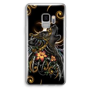 CaseCompany Huilende Wolf: Samsung Galaxy S9 Transparant Hoesje