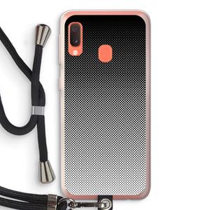 CaseCompany Musketon Halftone: Samsung Galaxy A20e Transparant Hoesje met koord