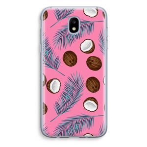 CaseCompany Kokosnoot roze: Samsung Galaxy J5 (2017) Transparant Hoesje