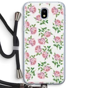 CaseCompany Kleine roosjes: Samsung Galaxy J5 (2017) Transparant Hoesje met koord