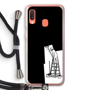 CaseCompany Musketon Painter: Samsung Galaxy A20e Transparant Hoesje met koord
