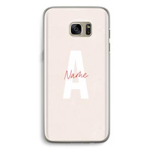 CaseCompany Strawberry Milkshake: Samsung Galaxy S7 Edge Transparant Hoesje