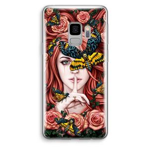CaseCompany Lady Moth: Samsung Galaxy S9 Transparant Hoesje