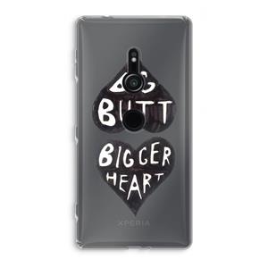 CaseCompany Big butt bigger heart: Sony Xperia XZ2 Transparant Hoesje