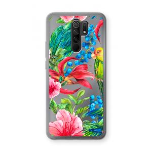 CaseCompany Papegaaien: Xiaomi Redmi 9 Transparant Hoesje