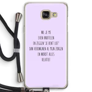 CaseCompany Relatief: Samsung Galaxy A5 (2016) Transparant Hoesje met koord
