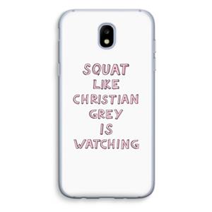 CaseCompany Christian Grey: Samsung Galaxy J5 (2017) Transparant Hoesje