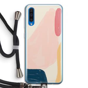 CaseCompany Saturday Flow: Samsung Galaxy A50 Transparant Hoesje met koord