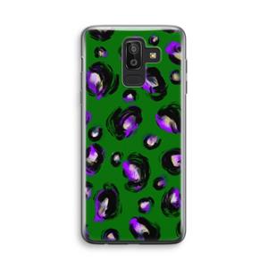 CaseCompany Green Cheetah: Samsung Galaxy J8 (2018) Transparant Hoesje