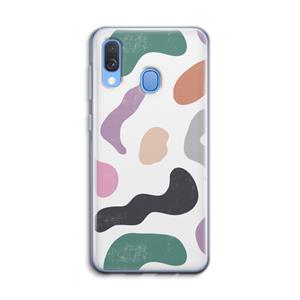 CaseCompany Memphis Shapes: Samsung Galaxy A40 Transparant Hoesje