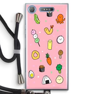 CaseCompany Happy bento friends: Sony Xperia XZ1 Transparant Hoesje met koord