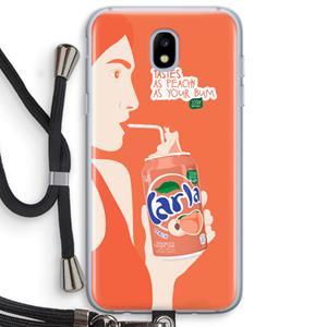 CaseCompany Peach please!: Samsung Galaxy J5 (2017) Transparant Hoesje met koord