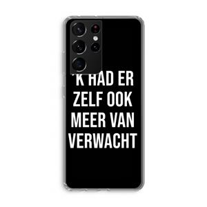 CaseCompany Meer verwacht - Zwart: Samsung Galaxy S21 Ultra Transparant Hoesje