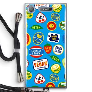 CaseCompany Fruitsticker: Sony Xperia XZ1 Transparant Hoesje met koord