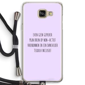 CaseCompany Tequila: Samsung Galaxy A5 (2016) Transparant Hoesje met koord