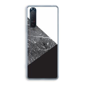 CaseCompany Combinatie marmer: Sony Xperia 5 II Transparant Hoesje
