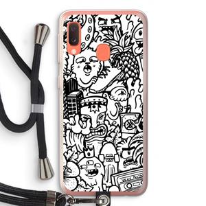 CaseCompany Vexx Mixtape #2: Samsung Galaxy A20e Transparant Hoesje met koord