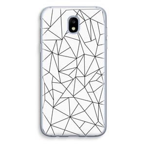 CaseCompany Geometrische lijnen zwart: Samsung Galaxy J5 (2017) Transparant Hoesje