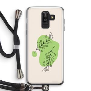 CaseCompany Beleaf in you: Samsung Galaxy J8 (2018) Transparant Hoesje met koord